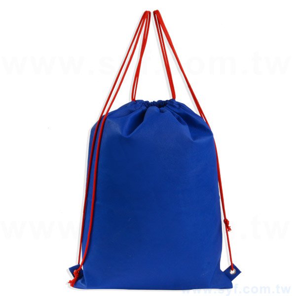 不織布束口後背包-厚度90G-尺寸W29.5*H41.5-雙色單面-可客製化印刷LOGO_1